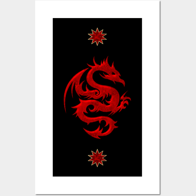 Awesome red chinese dragon Wall Art by Nicky2342